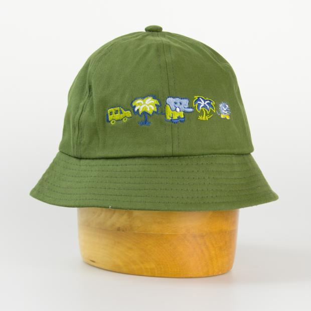 Dětský bavlněný klobouček SAFARI-oliva