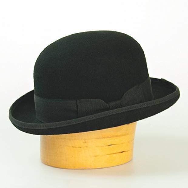 Vlněný klobouk tvar buřinka - černá