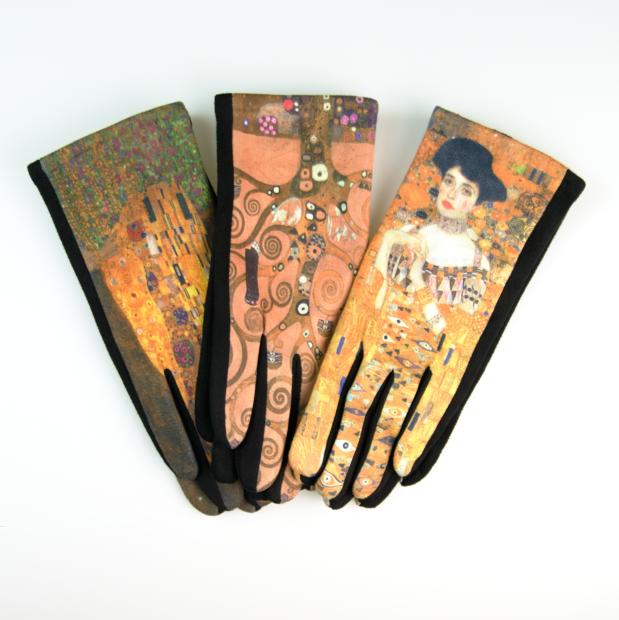 Dámské rukavice potisk malíři - mix barev