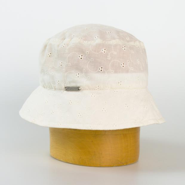 Dámský klobouk s rovnou hlavou madeira smetana