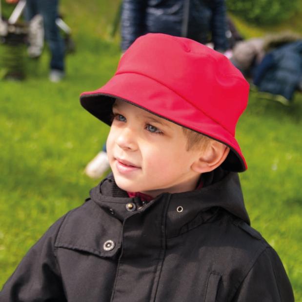 Dětský softshell klobouk s rovnou hlavou