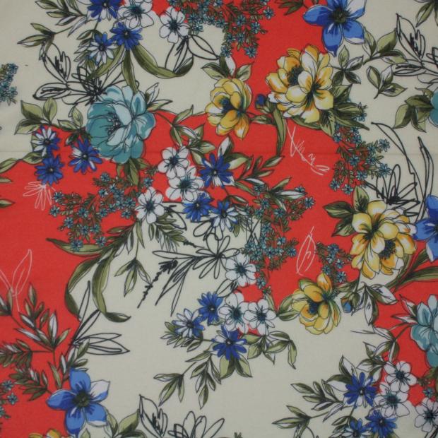 Šála vzorovaná květy 36x160 - originál
